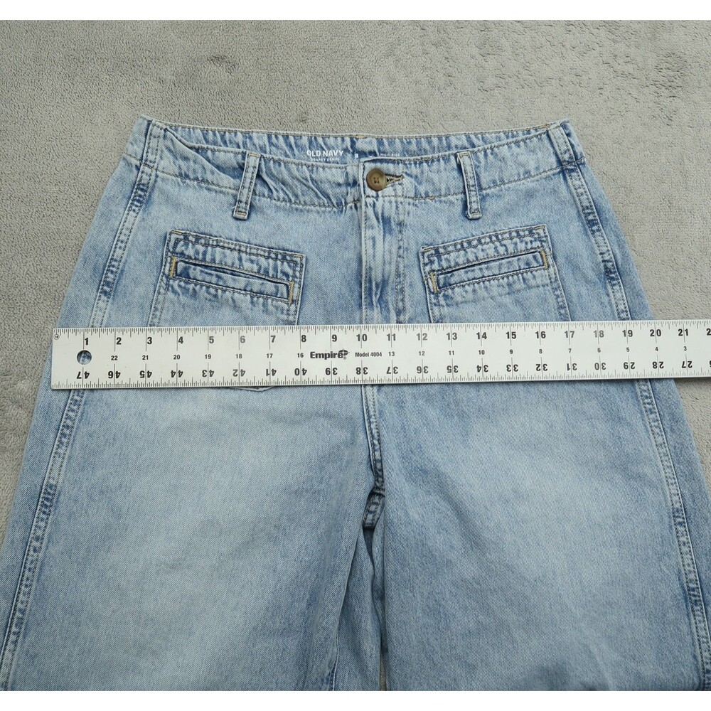 Old Navy Jeans Women's Size 8 High-Rise Baggy Wide-Leg Drapey Denim 28" Inseam - Picture 8 of 16